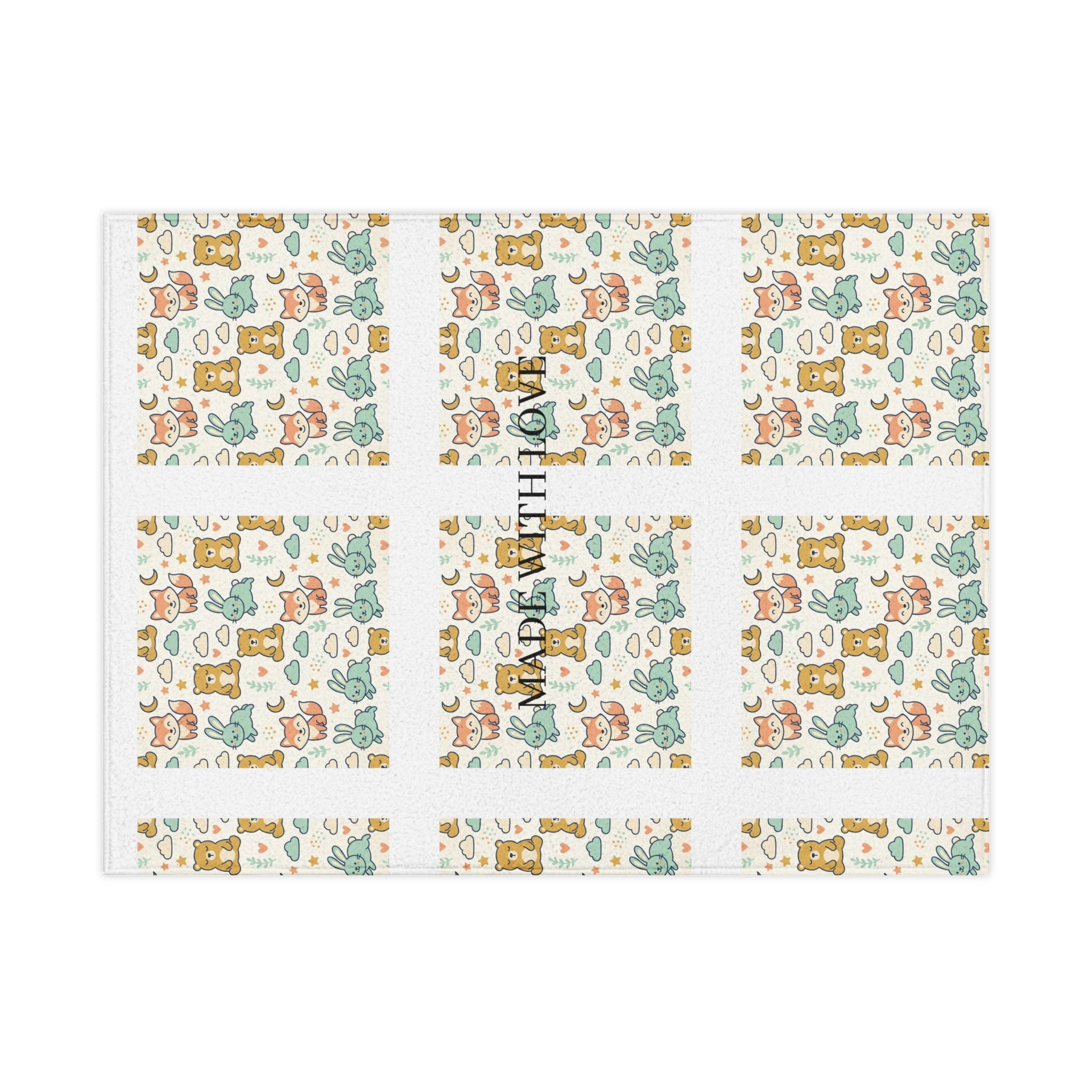 Toddler Blanket — Whimsical Forest Animals Baby Blanket (Made With Love)