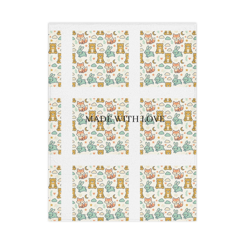 Toddler Blanket — Whimsical Forest Animals Baby Blanket (Made With Love)