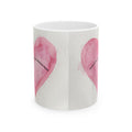 Heart Watercolor Ceramic Mug - "You Are My Sunshine" Pink Love Coffee Cup (11oz/15oz)